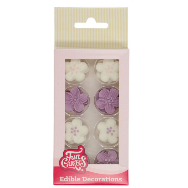 Baking Supplies, Baking Ingredients and Cake Design * Sugar Decorations Set Flower Mix Purple